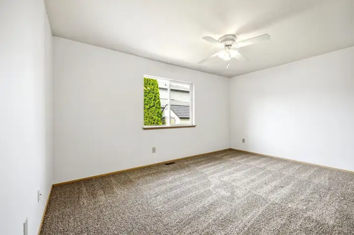 Primary bedroom, main floor. Primary bedroom, main floor.