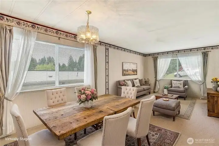 Large dining room area