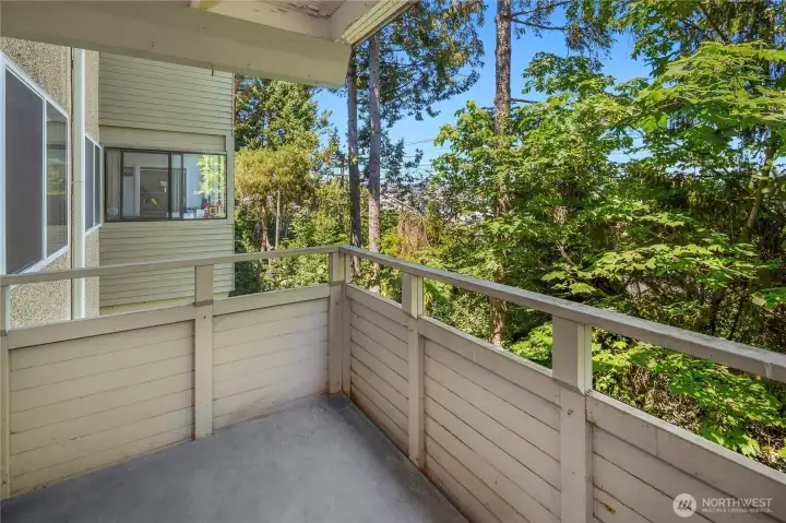 Deck space with storage