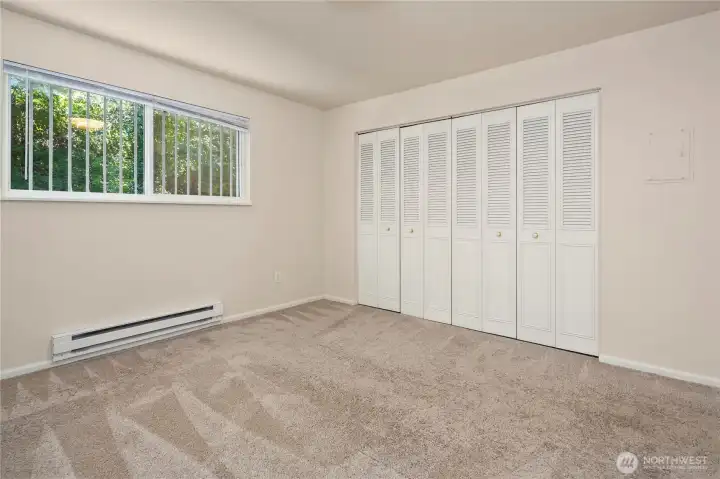 Large closet in bedroom