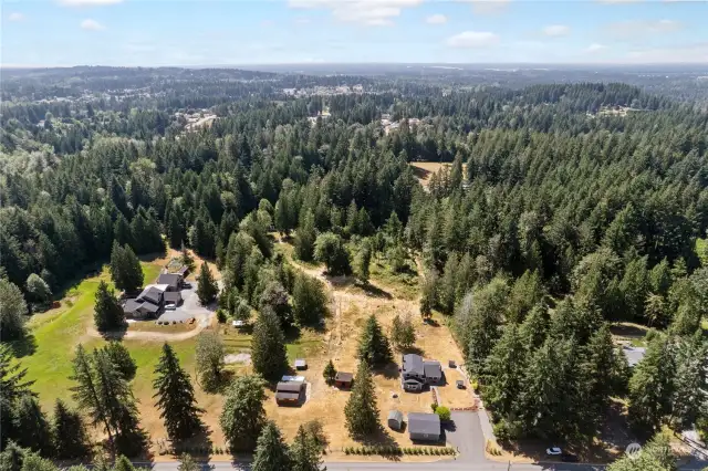 The fully fenced just shy of 5 acres has access from 152nd, it is cross fenced and has multiple gates. Electricity/Septic System and water line already in place on 152nd. Possibility for DADU? (Buyer to verify, seller has limited knowledge)