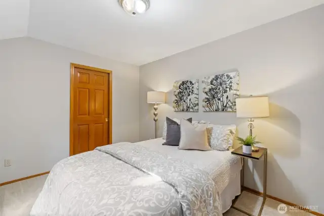 Extra guest room and 3/4 bath can be used as a mother-in-law suite. It also has a large walk-in closet.