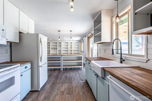 View from Laundry/Pantry into kitchen