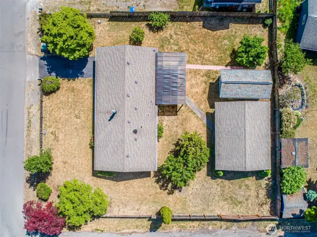 Overhead view of property.