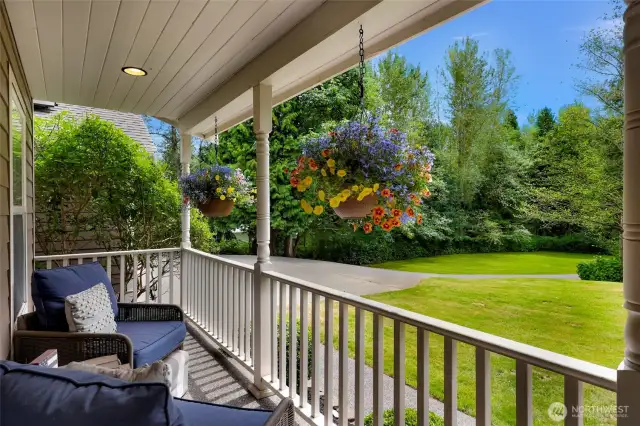 Admire your property from the cozy front porch