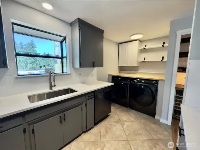 Bright and modern refreshed kitchen and laundry