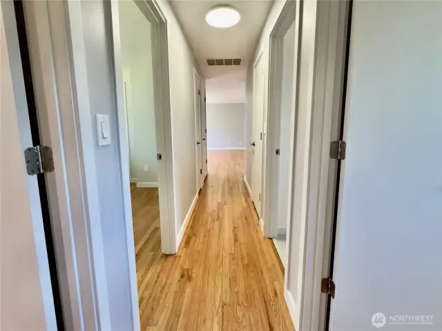 Hallway to bedrooms and bath