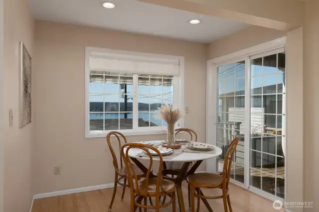 DINING AREA WITH VIEW OF PUGET SOUND