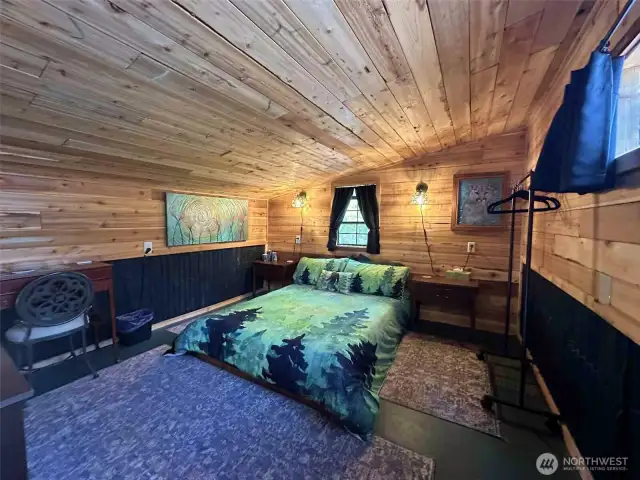 BNB loft check out all the wood. Furniture included.