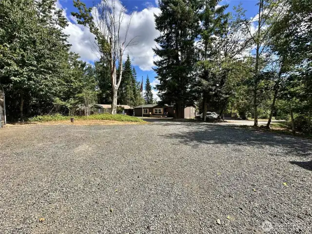 Plenty of parking. Covered RV parking.