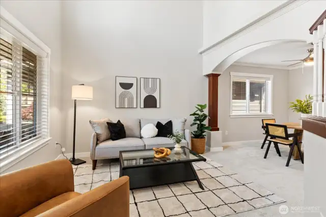 Formal living area with lots of natural light