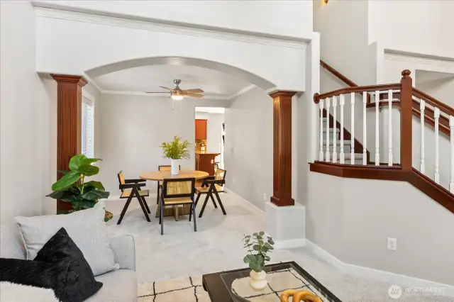 Formal dining area off of the living room