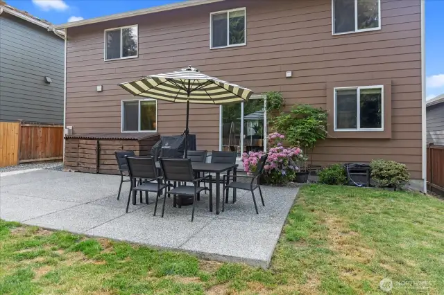 Enjoy the extended backyard patio