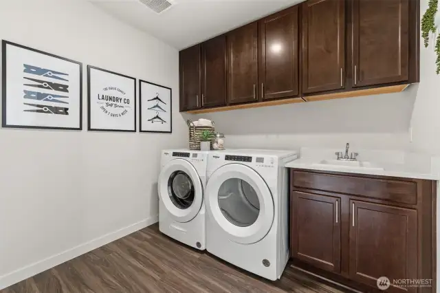 Photos are of a staged Bridger floor plan model.