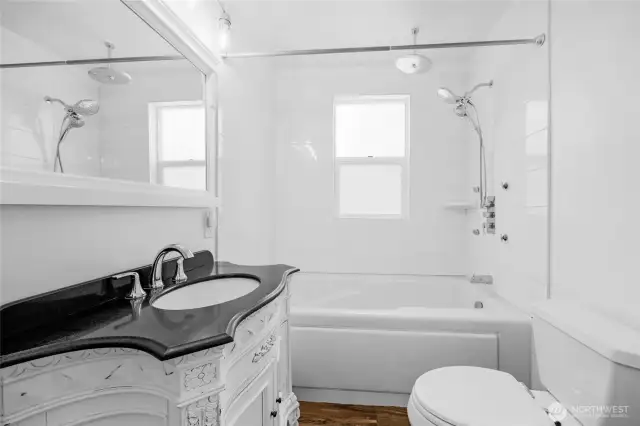 Full main level bath.