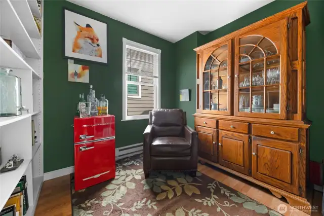 This fun room is also located on the main level. It would make a wonderful home office or reading room.