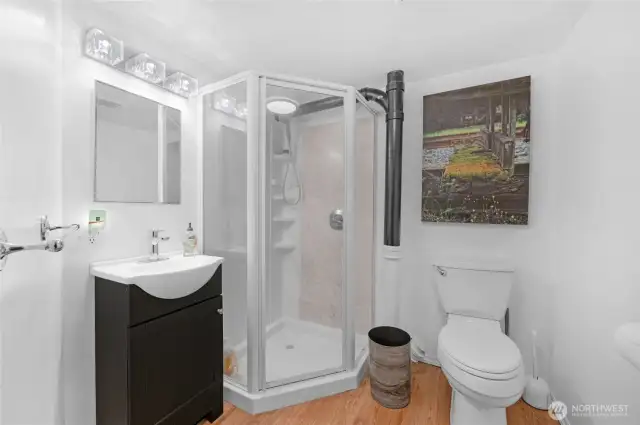 Lower level bath.