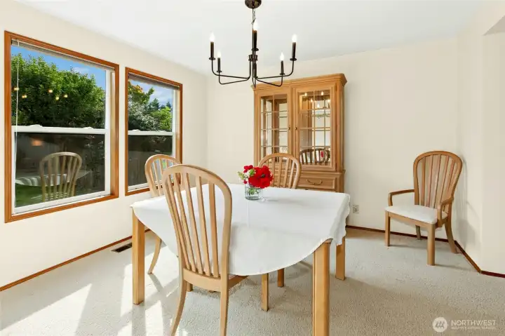 Light filled dining room