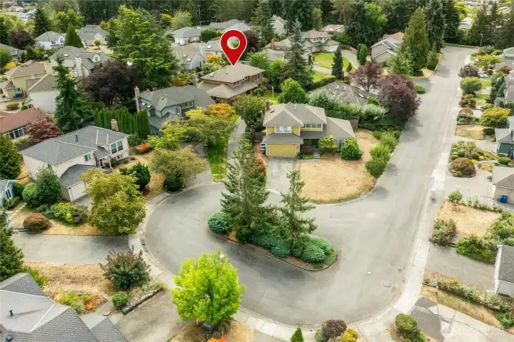 Sited up and back off the cul-de-sac, this home is quiet, comfortable, and private.