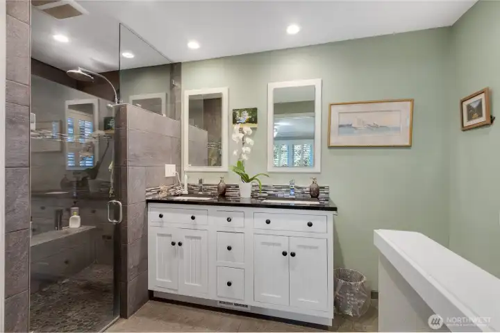 Lovely primary bathroom.
