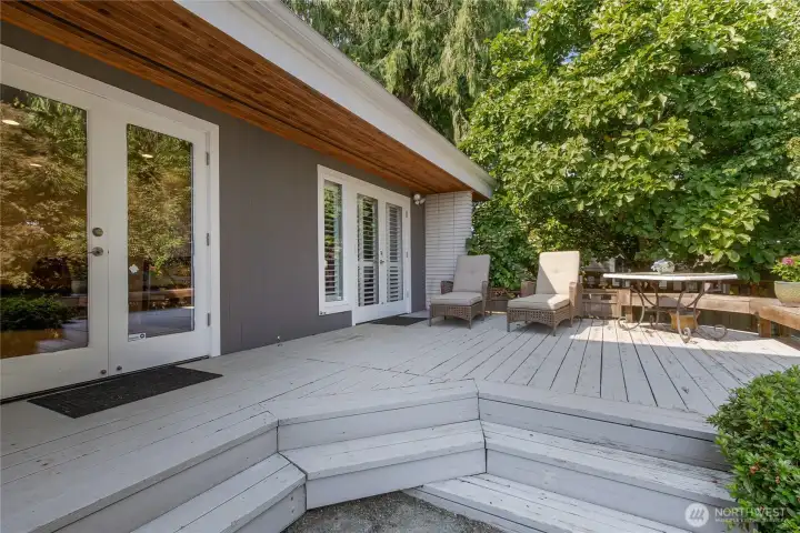 Private deck off primary bedroom