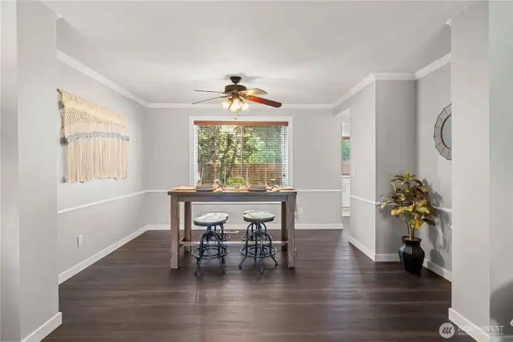Dining room off kitchen.