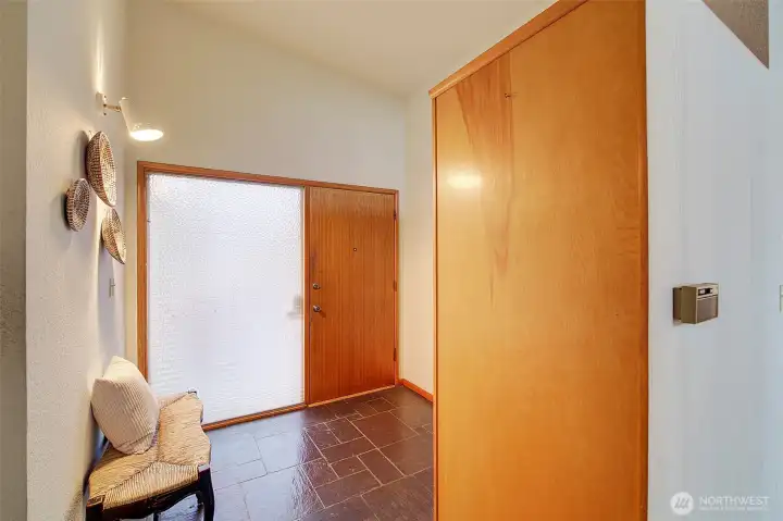 Entry and coat closet.