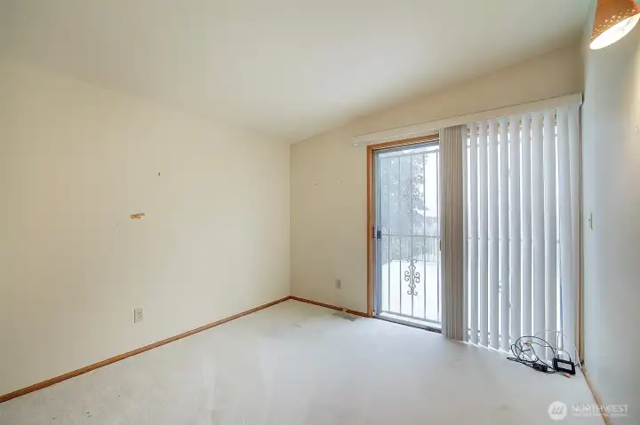 3rd bedroom upstairs walks out onto the deck.