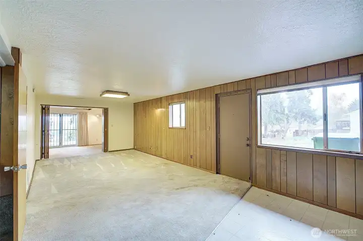 Downstairs is another home.