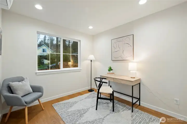 3rd bedroom on main - or an office.