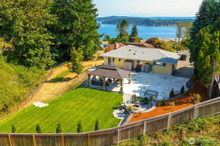 Fully fenced backyard