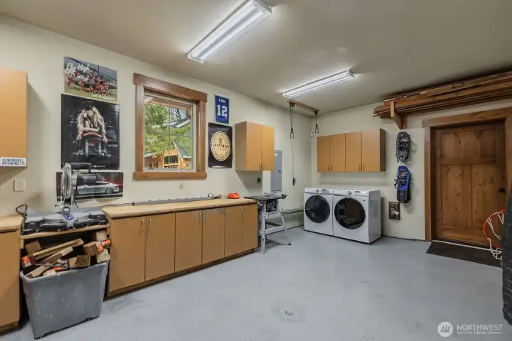garage and second set of washer and dryer