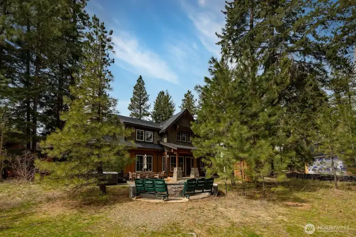 back of home exterior yard