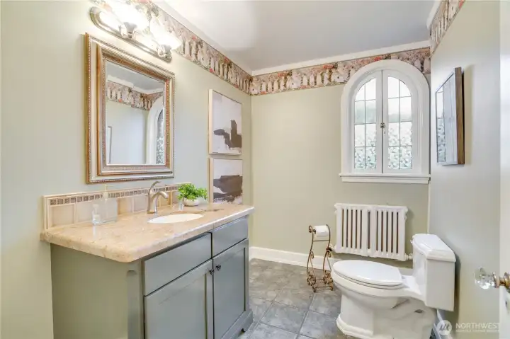 The half bath that guests always notice.