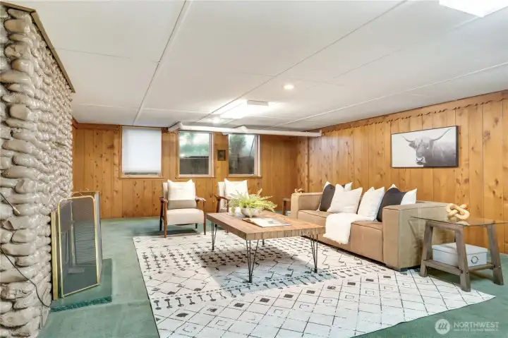 The basement where the real entertaining happens.