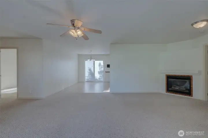 Living Rm. facing Dining Rm. Gas Fireplace