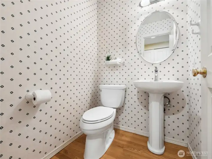 Adorable main floor powder room!