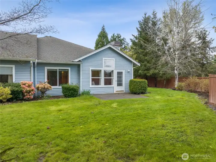 Private patio for enjoying summer evenings or morning coffee!