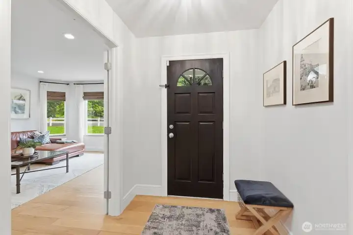 All new solid wide plank hardwood floors  throughout the entire home.