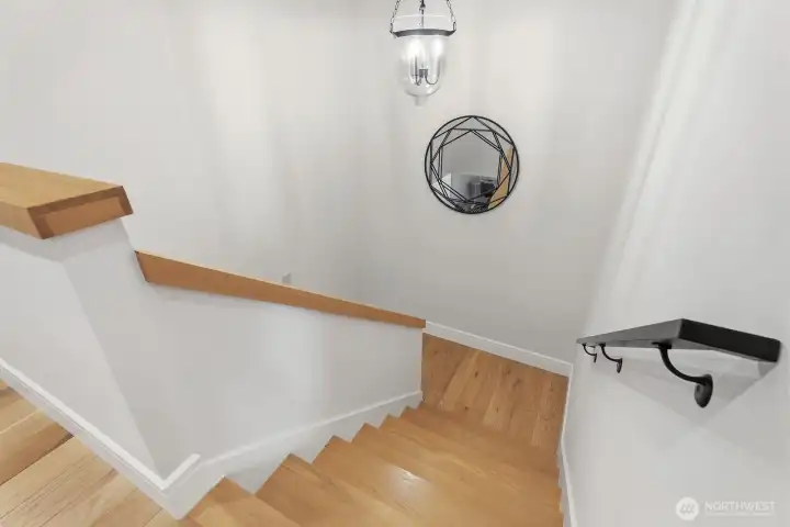 Hardwoods on the stairway-no more dirty carpet!