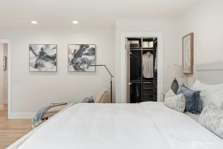 Walk-in Closet With Built In Shelving.