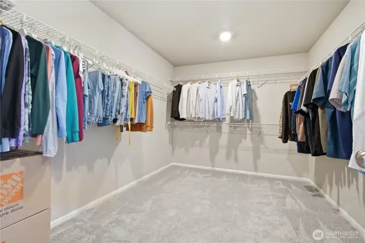 You will be amazed at the size of this walk-in closet. You will be amazed at the size of this walk-in closet.