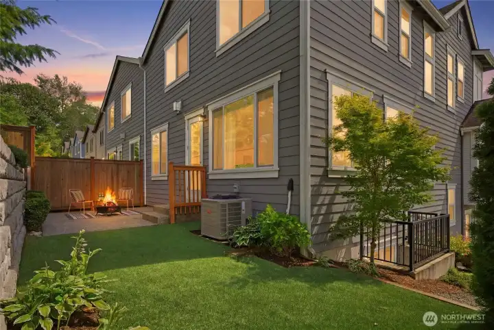 A/C, turf, and privacy trees make this home pleasant all year round!