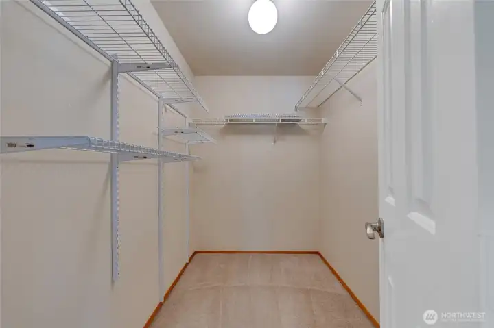 Primary walk-in closet...there is another clothes closet in the primary as well.