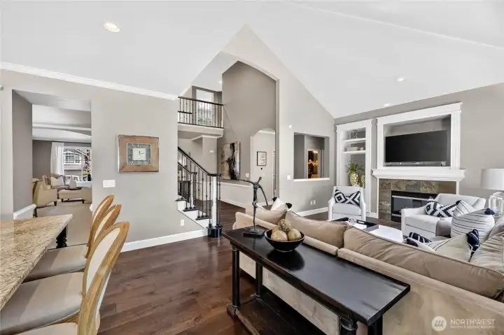 Kitchen opens to Family Room