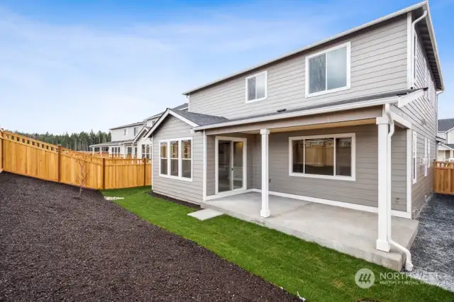 This homesite is larger and more level than picture shown. Picture is of Yorktown plan previously built, finishes style and colors can vary