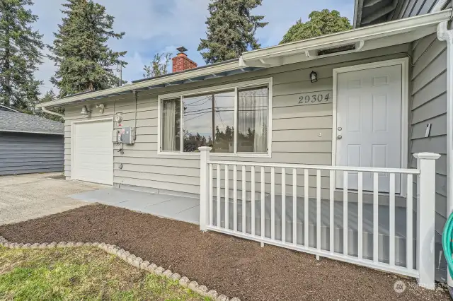 New front door and fence.