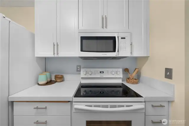 Ample counter space makes meal prep a breeze.