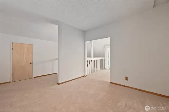 Loft open bedroom unstaged