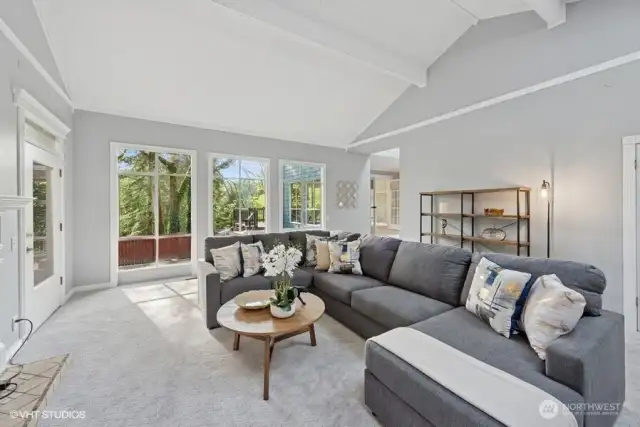 Living room also has a built-in wet bar.